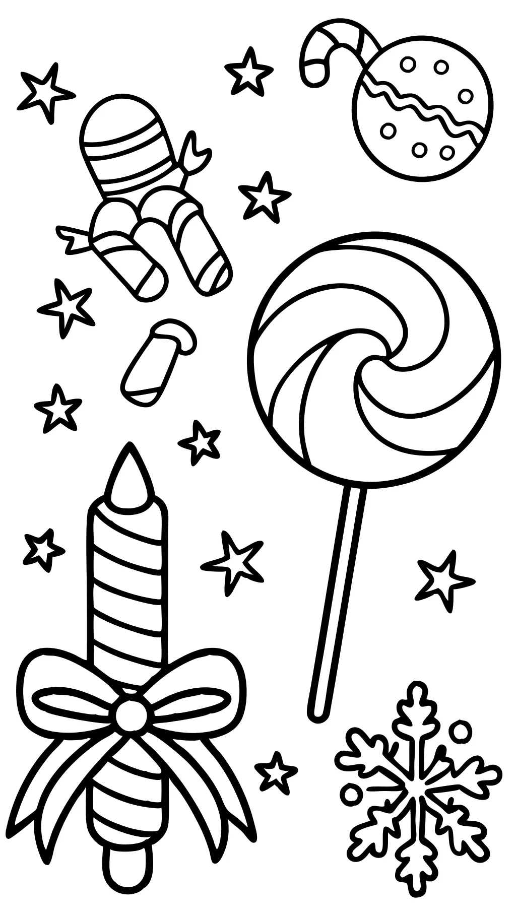 christmas candy coloring pages